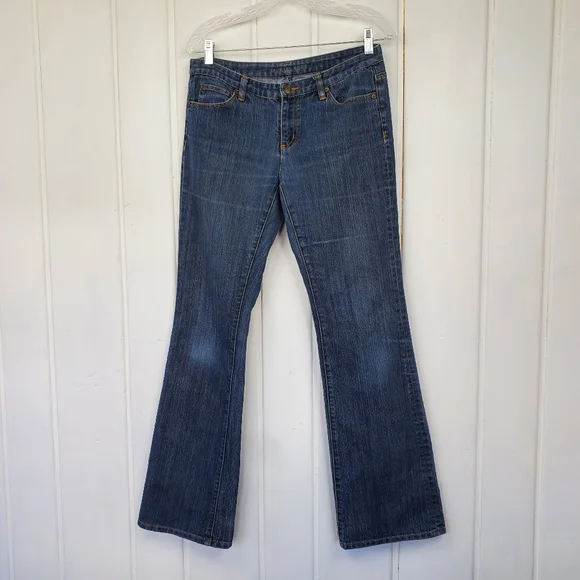 Michael Kors Women's 6 Mid Rise Bootcut Denim Blue Jeans - Picture 1 of 11